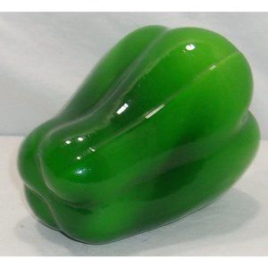 Beautiful Murano Style Encased Art Glass "Bell Pepper" 5 1/2"